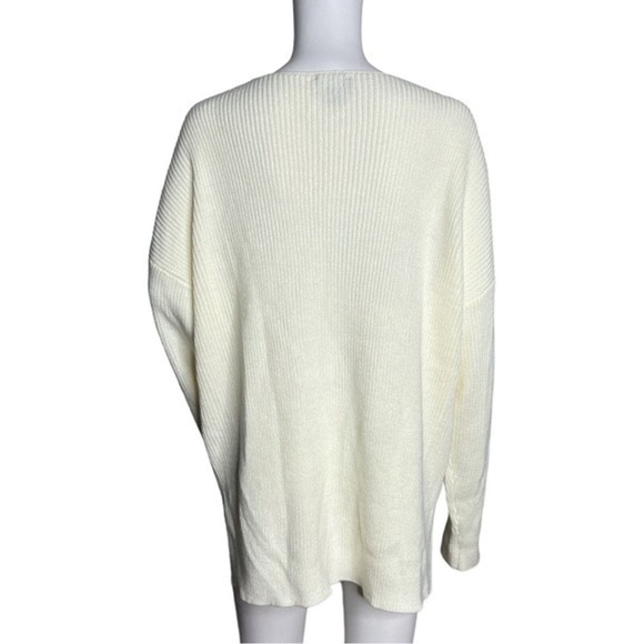 Lumiere Sweater Womens Medium Cream Chunky Knit Casual Preppy Neutral Minimalist - Picture 3 of 6